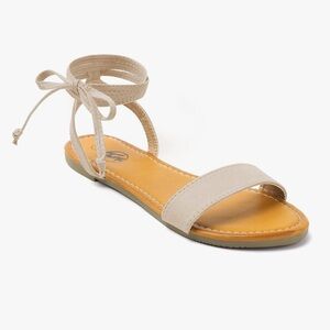 Trary Nude Ankle Strap Sandals